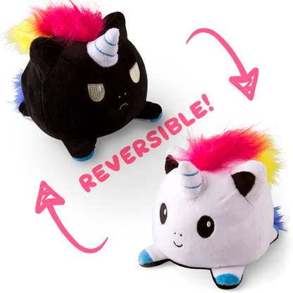 A TeeTurtle reversible unicorn plushie.