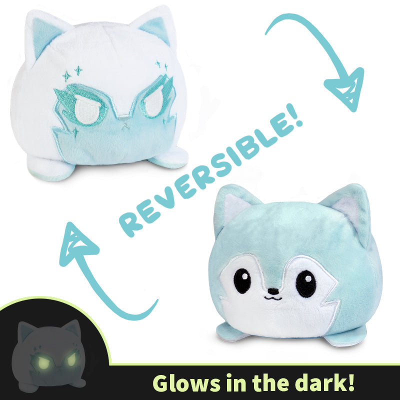 TeeTurtle's Reversible Wolf Plushie glows in the dark.