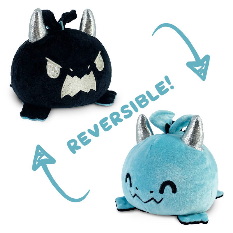 A TeeTurtle Reversible Dragon Plushie (Black + Blue) from TeeTurtle.