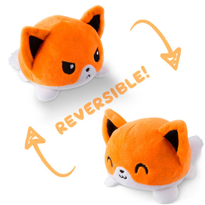 Two TeeTurtle Reversible Fox Plushies.