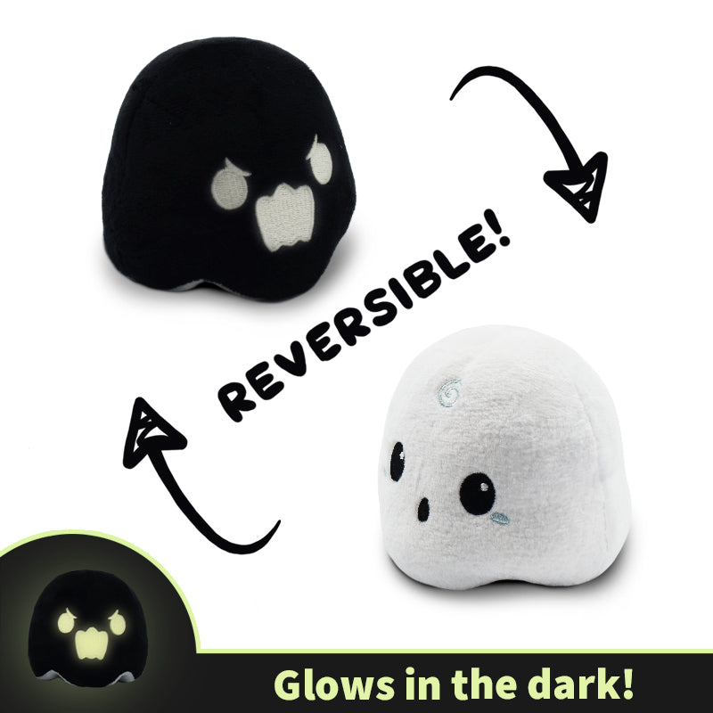 A TeeTurtle Reversible Ghost Plushie that glows in the dark.