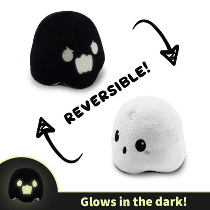 A TeeTurtle reversible ghost plushie that glows in the dark.