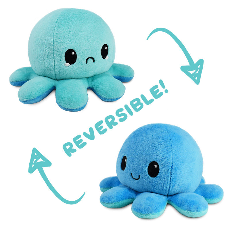 Best-selling TeeTurtle Reversible Octopus Plushie toys.