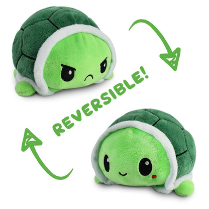 Two TeeTurtle Reversible Turtle Plushies.