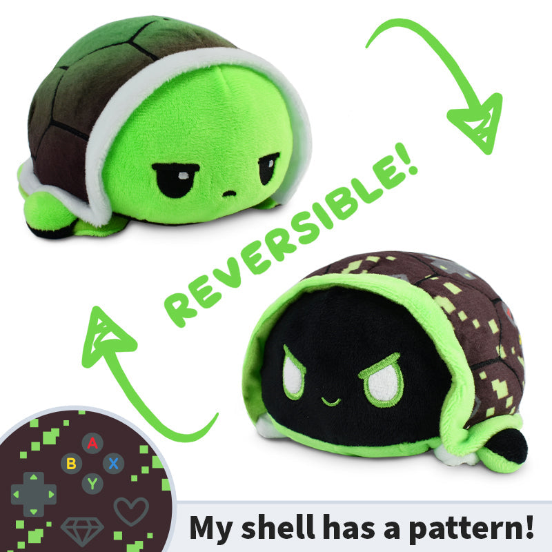 My shell has a pattern - TeeTurtle reversible Turtle Plushie.