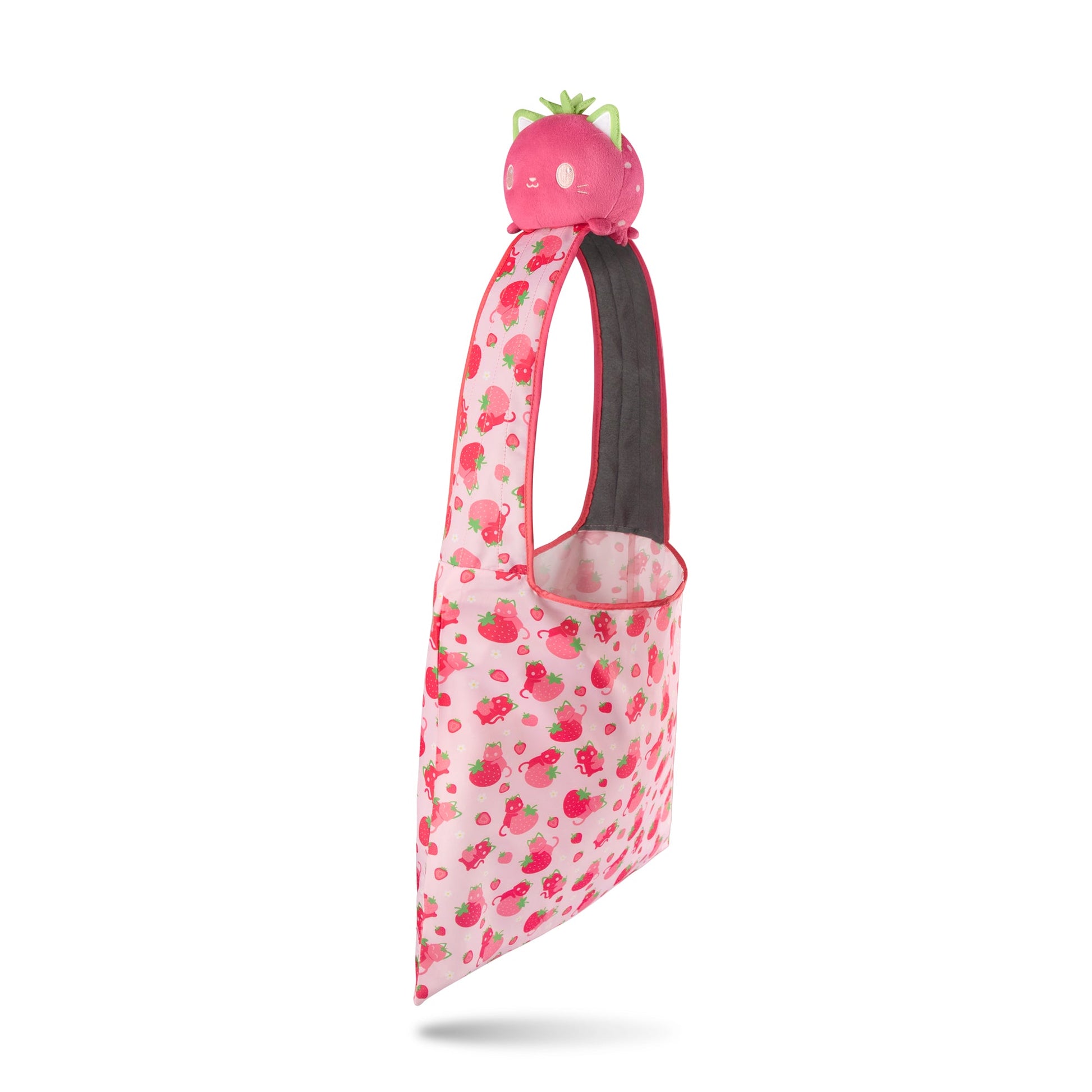 A Strawberry Cat Plushie Tote Bag by TeeTurtle.