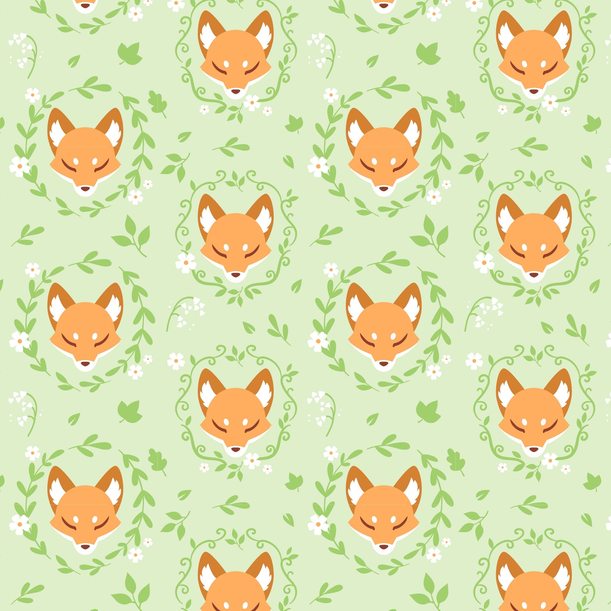 Floral Fox Plushie Tote Bag printed by TeeTurtle.