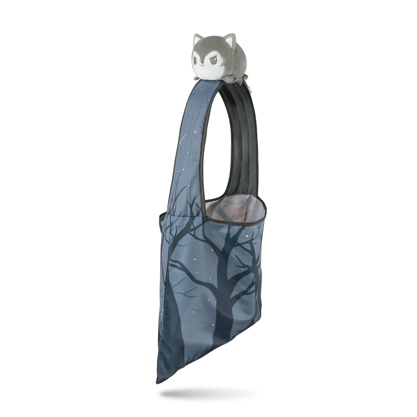 A Forest Wolf Plushie Tote Bag with TeeTurtle on it.