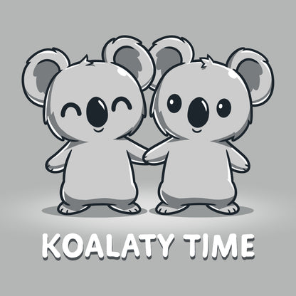 Premium Cotton T-shirt_TeeTurtle Koalaty Time silver gray T-shirt featuring koalas holding hands.