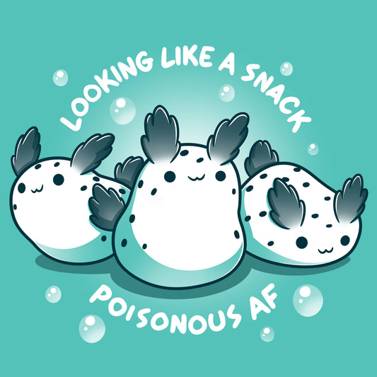 Premium Cotton T-shirt_TeeTurtle Poisonous AF caribbean blue t-shirt featuring three sea bunnies, accompanied by the text 