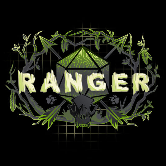 Premium Cotton T-shirt_TeeTurtle Ranger Class black t-shirt featuring an artistic 