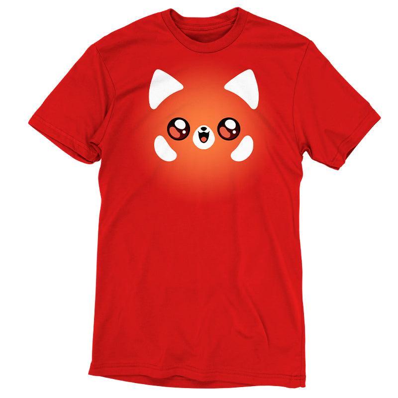 Premium Cotton T-shirt_TeeTurtle Red Panda  T-Shirt red t-shirt featuring a kawaii panda face.