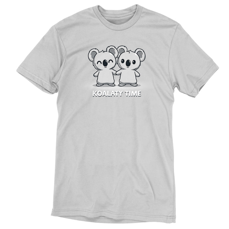 Premium Cotton T-shirt_TeeTurtle Koalaty Time silver gray T-shirt featuring koalas holding hands.