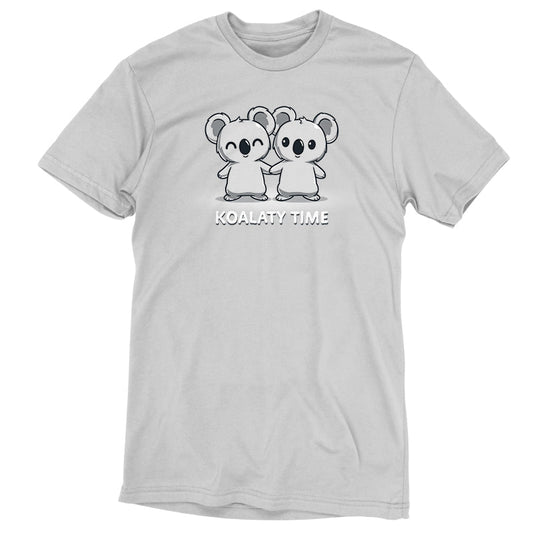 Premium Cotton T-shirt_TeeTurtle Koalaty Time silver gray T-shirt featuring koalas holding hands.