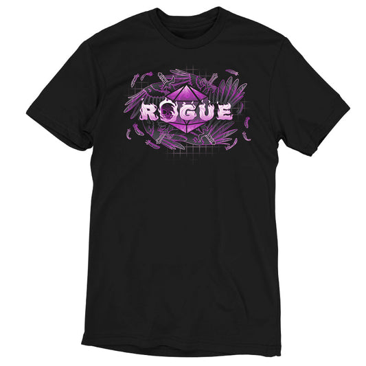 Premium Cotton T-shirt_TeeTurtle Rogue Class black t-shirt featuring an artistic 