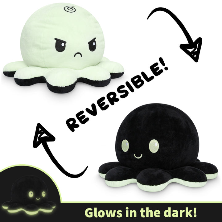 The Big Reversible Octopus Plushie from TeeTurtle glows in the dark.