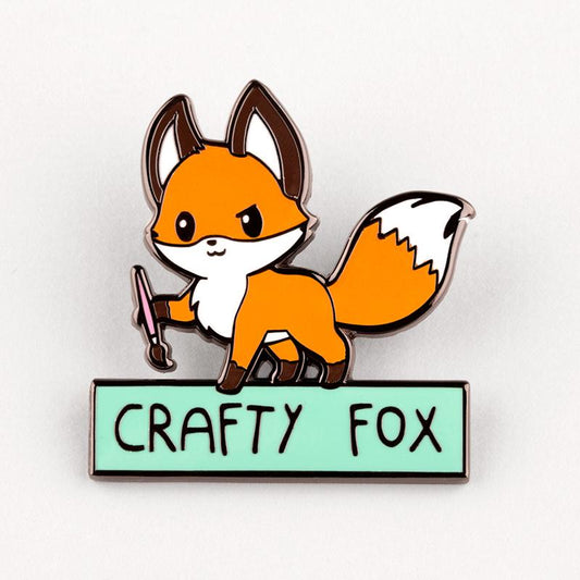 TeeTurtle's Crafty Fox Pin.