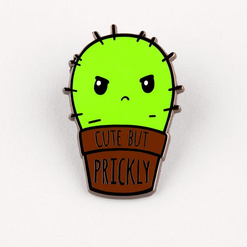 Cute But Prickly Pin with picky dimensions by TeeTurtle.