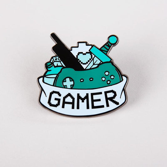 Unite Gamer with a TeeTurtle Gamer Pin.