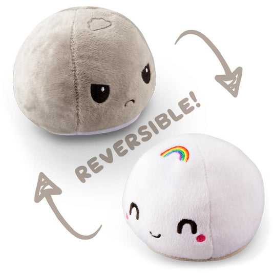 Two TeeTurtle Reversible Ball Plushies (Stormcloud + Rainbow) from TeeTurtle.