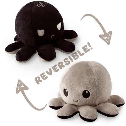 Two Reversible Octopus Plushies, perfect for mood changes, from TeeTurtle's Reversible Octopus Plushie.