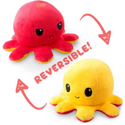 Two TeeTurtle Reversible Octopus Plushies featured in a TikTok video.