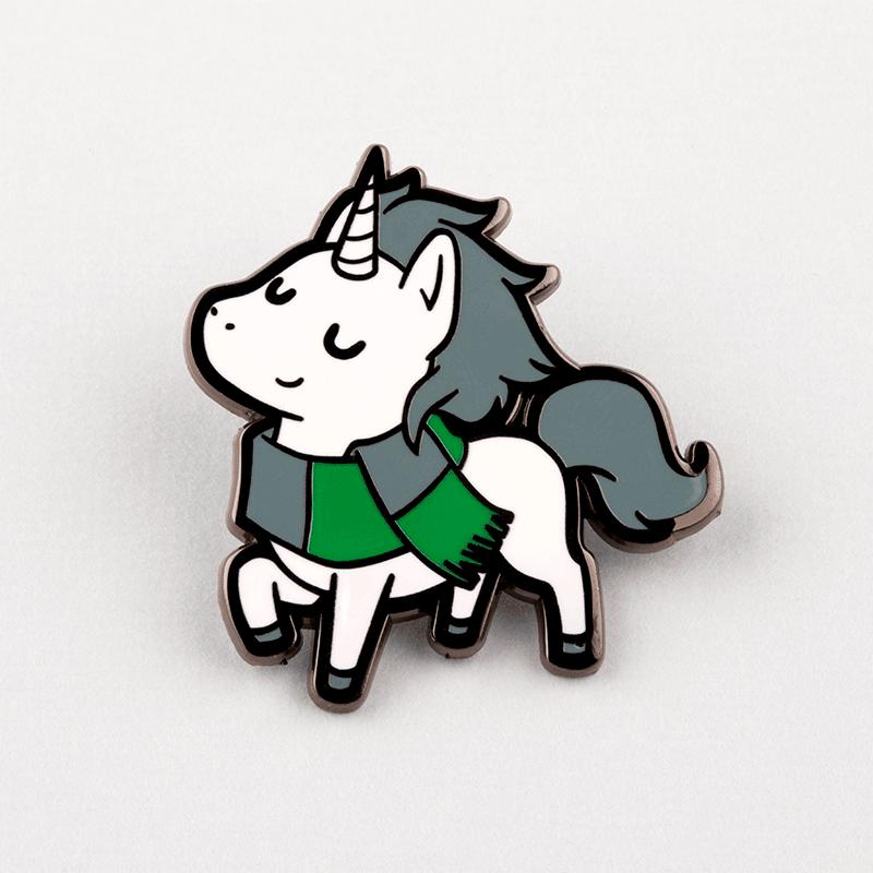 Sneaky Unicorn Pin featuring Harry Potter with care instructions by TeeTurtle.