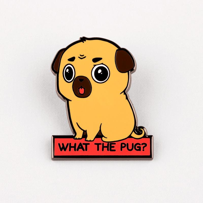 TeeTurtle's What the Pug? Pin.